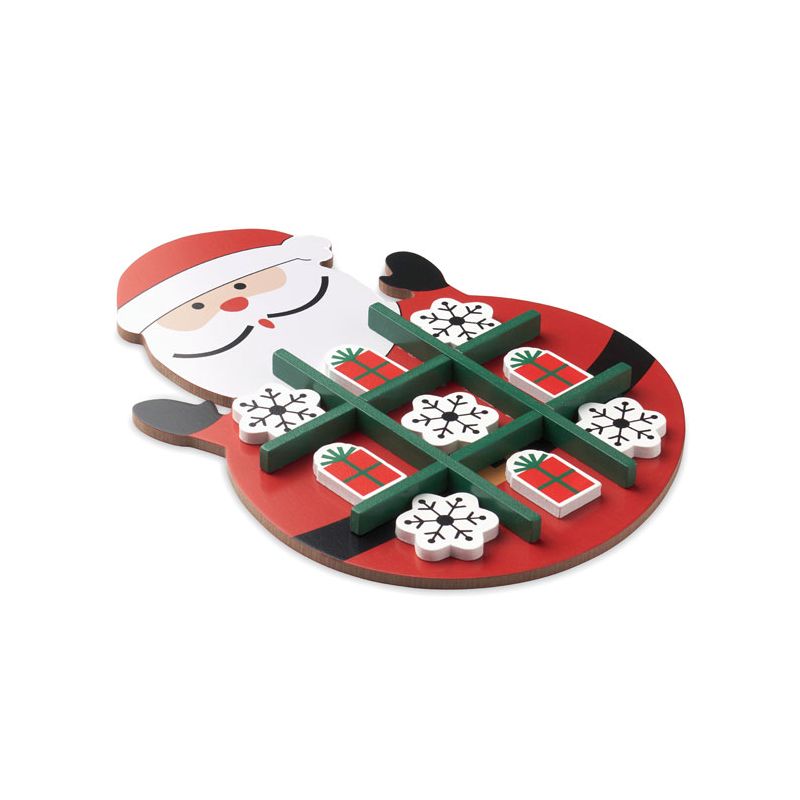 Tres en raya navideño de madera