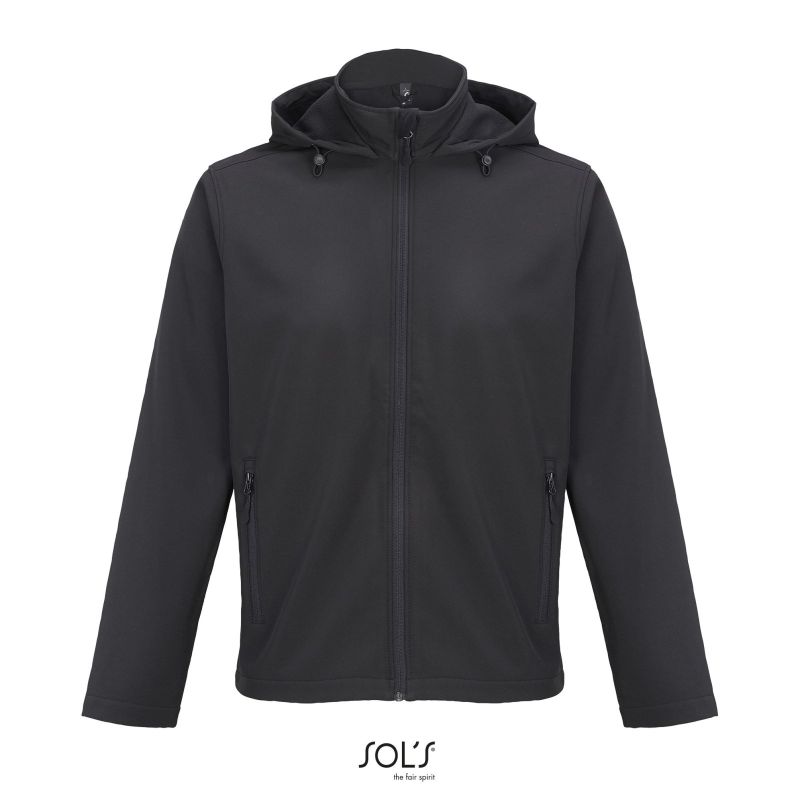 Softshell con capucha SOL'S RACE para hombre