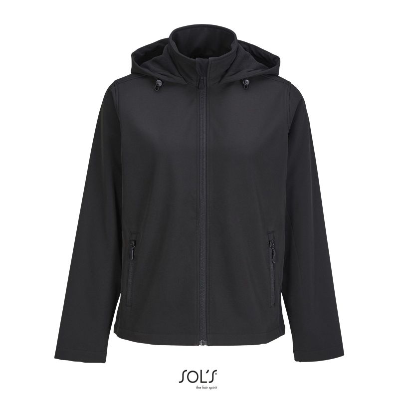 Softshell SOL'S RACE con capucha para mujer