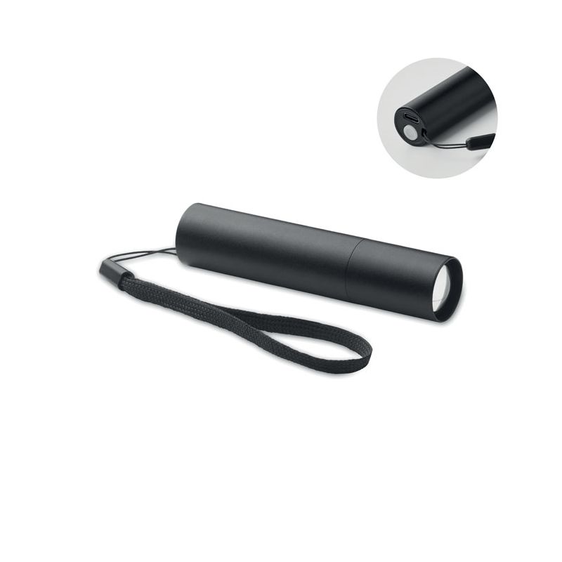 Linterna recargable de aluminio