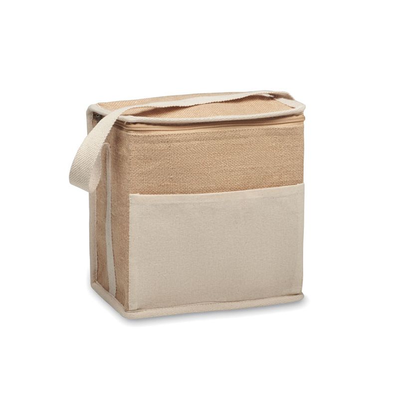 Insulated bag made of jute and canvas 3L