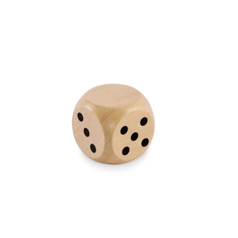 Dado de madera de schima de 3 cm de diámetro