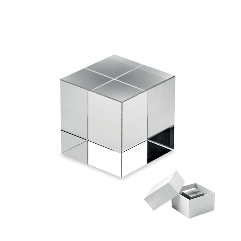 Premio forma de cubo de vidrio