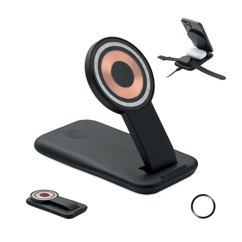 Cargador inalámbrico 3 en 1 15W