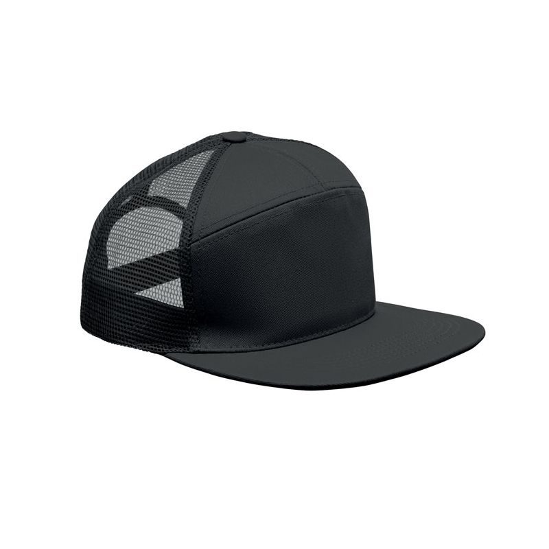 Gorra de 7 paneles con visera plana