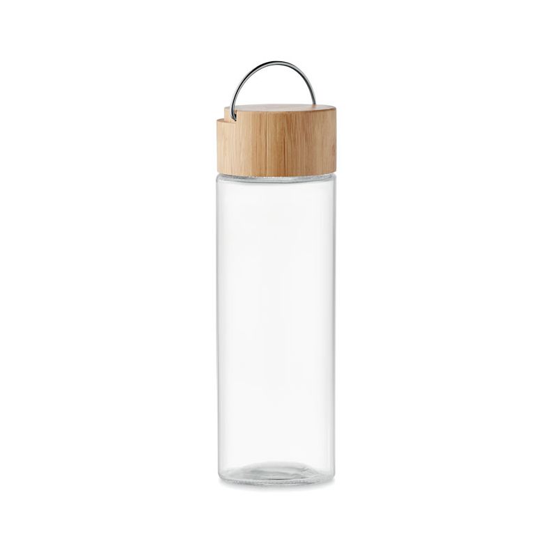 Botella de 500 ml, tapa de bambú