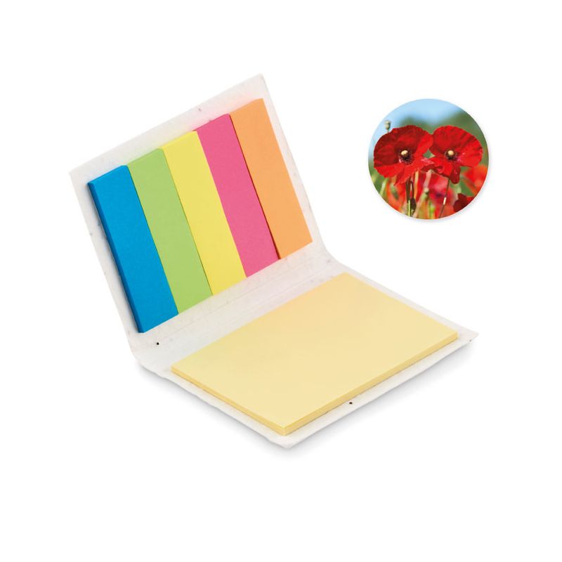 Bloc de notas de papel con semillas