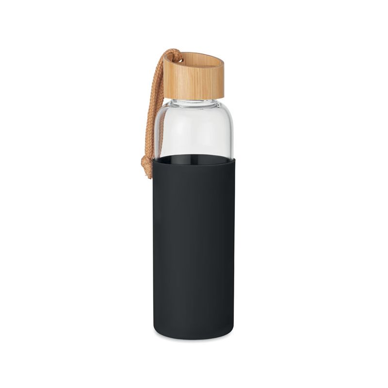 Garrafa de vidrio de 500 ml con funda