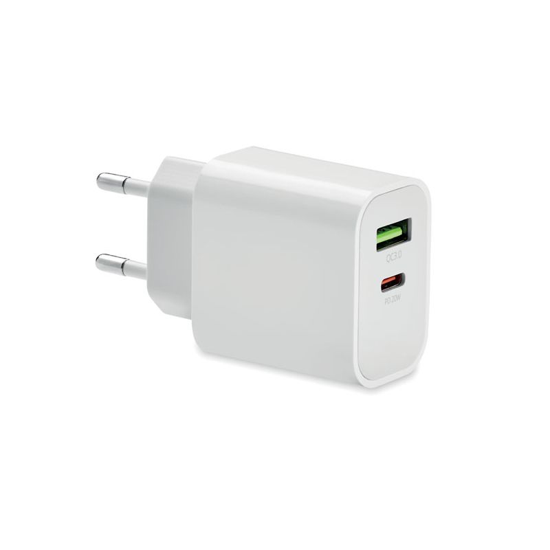 Cargador USB 18W 2 puertos UE