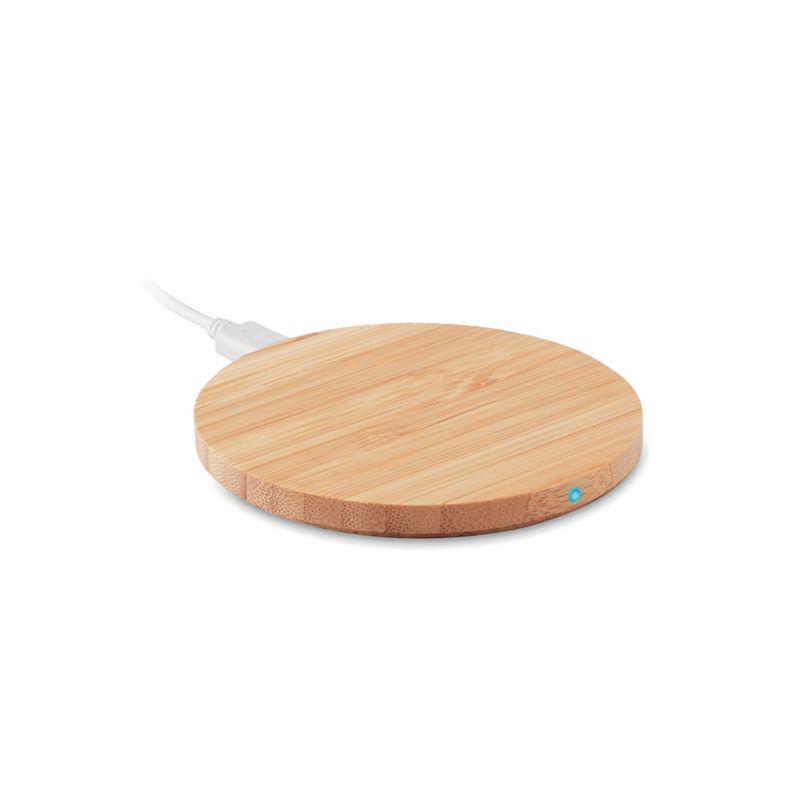 Cargador inalámbrico de bambú 15W