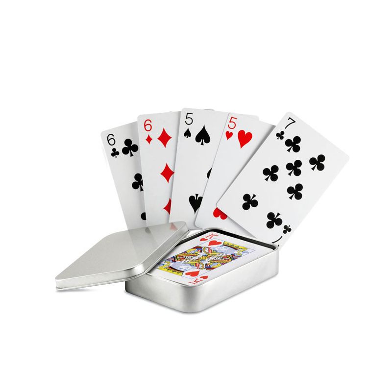 Juego de cartas caja metálica