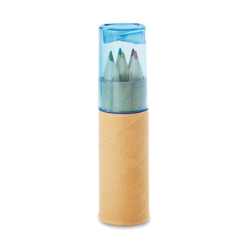 Tubo con 6 lápices de colores