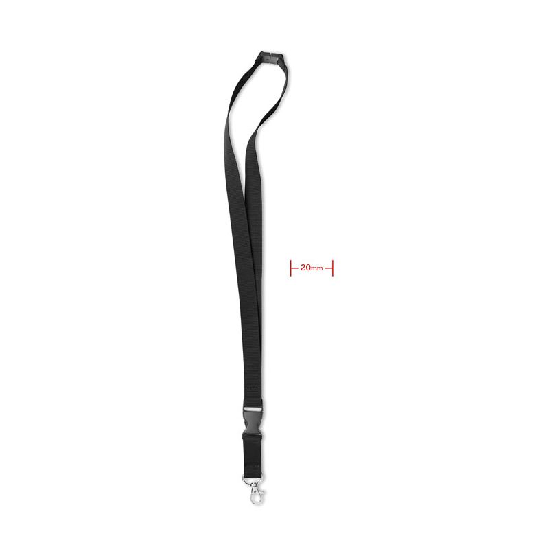 Lanyard con gancho metálico de 20 mm
