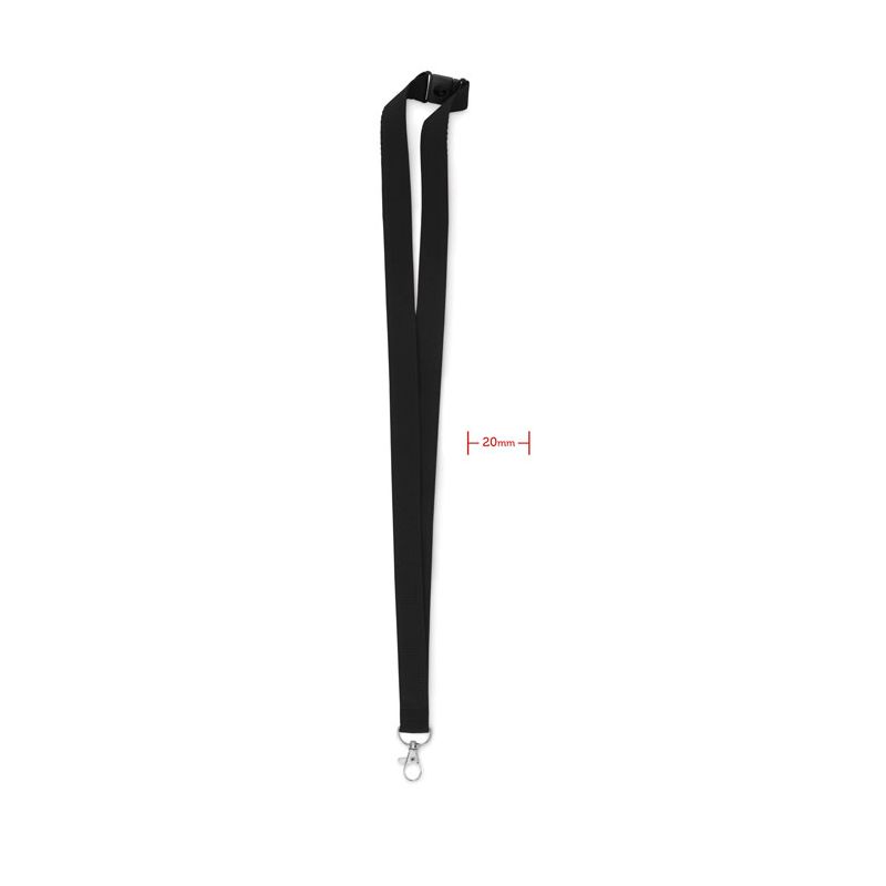 Lanyard con mosquetón y hebilla 20 mm