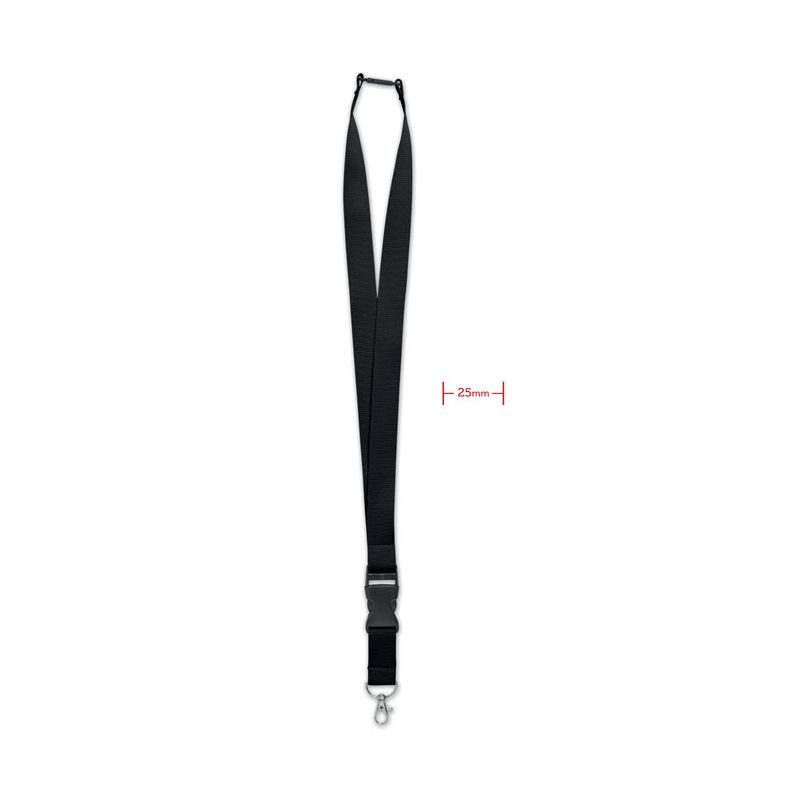 Lanyard de 25 mm con gancho de metal