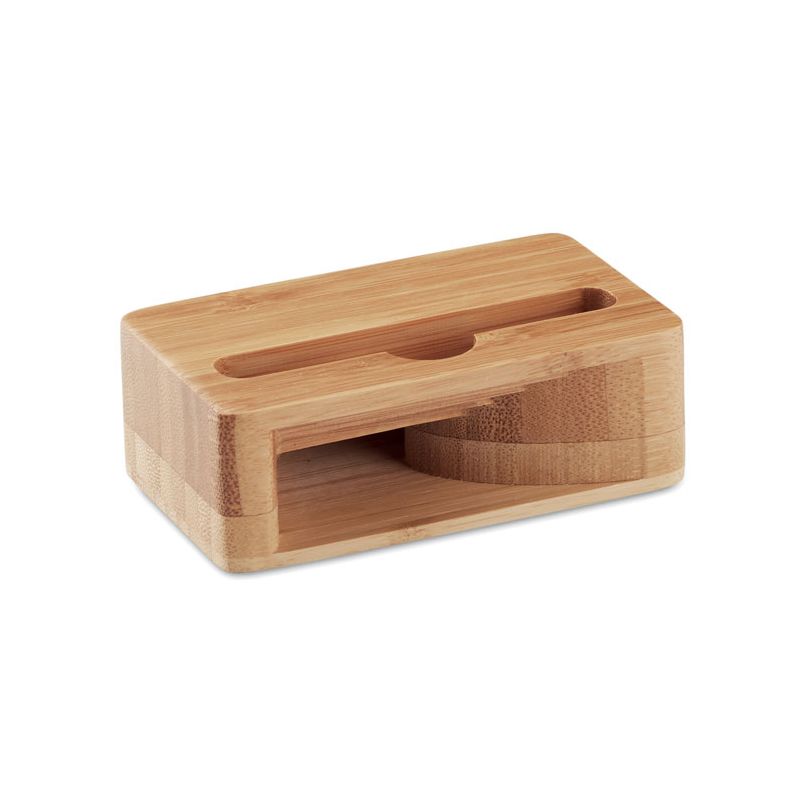Soporte para smartphone de bambú