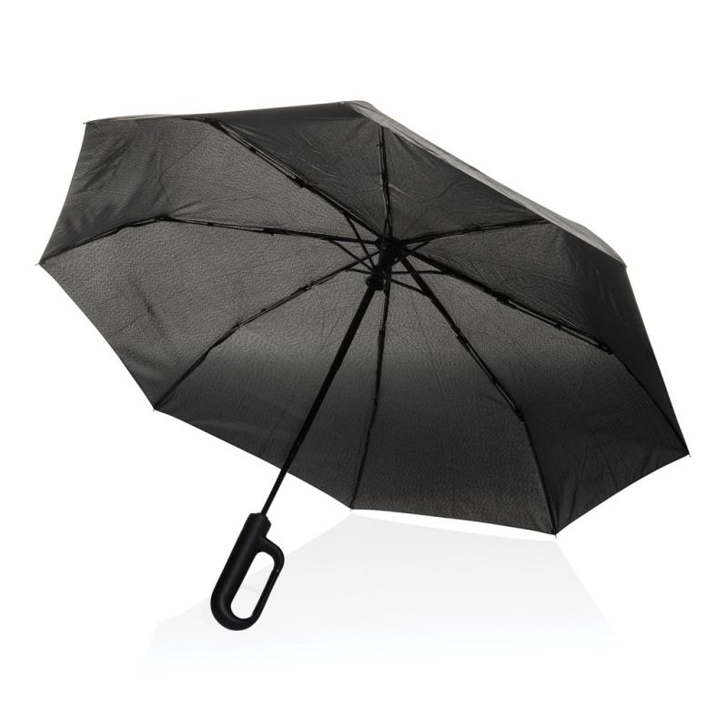 Yara 21" AWARE™ RPET einfarbiger Regenschirm mit Karabiner