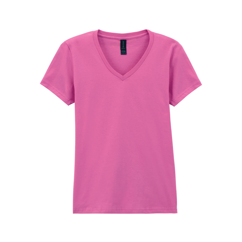 CAMISETA DE MUJER DE ESTILO SUAVE CON CUELLO EN V