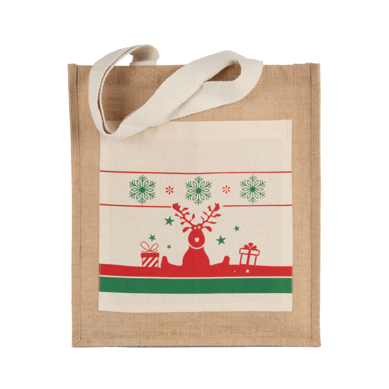 Bolsa de compras con motivos navideños