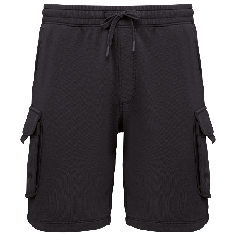 Bermuda cargo eco-responsable con aspecto lavado en French Terry de hombre