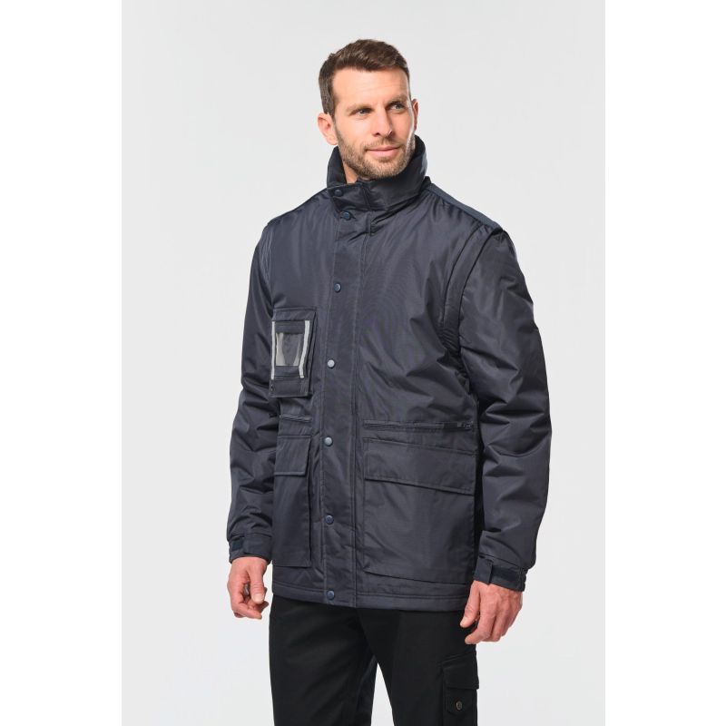 Parka con mangas desmontables