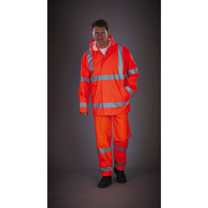 Chaqueta impermeable transpirable de alta visibilidad Soft Flex