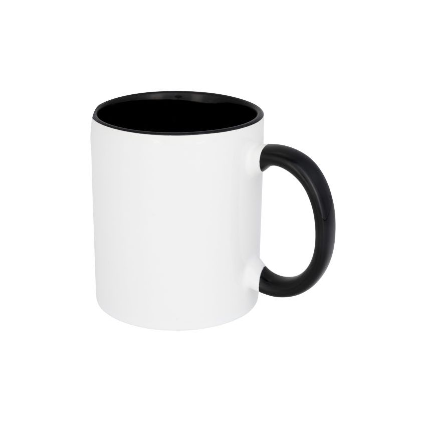 Caneca para sublimación con asas e interior de color 