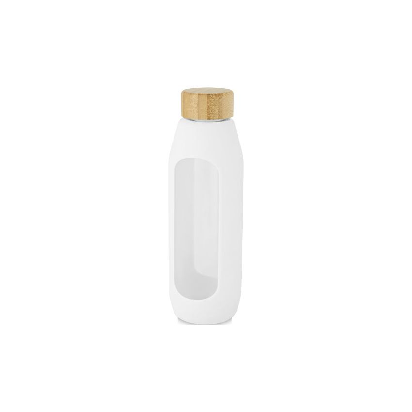 Botella de vidrio borosilicato de 600 ml con asa de silicona 