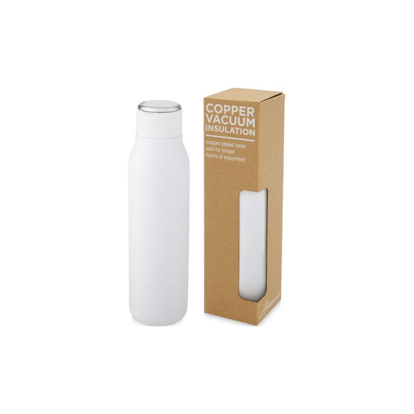 Botella de cobre de 600 ml aislada al vacío con asa de metal 