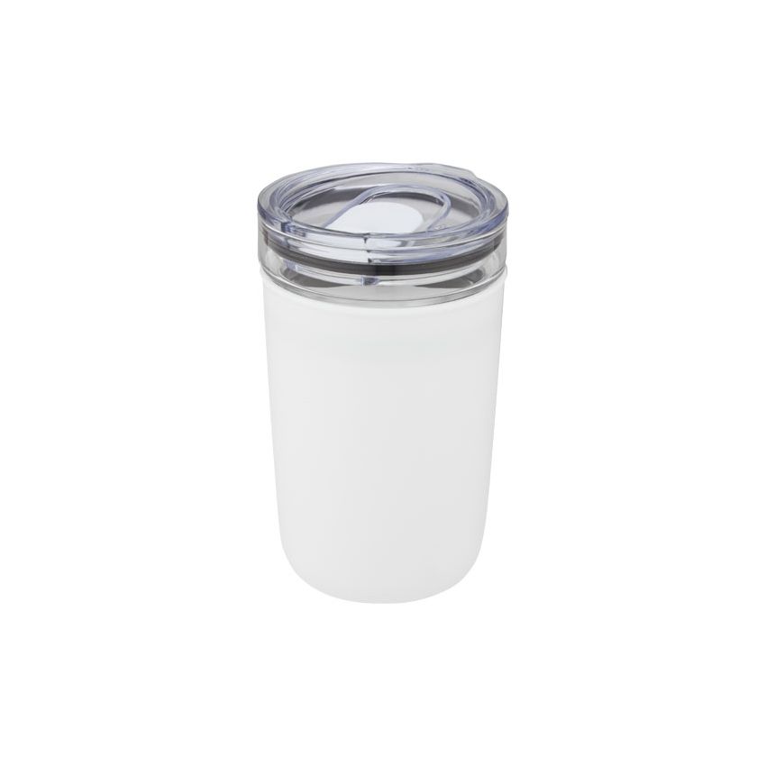 420 ml vaso térmico de vidrio con pared exterior de plástico reciclado 