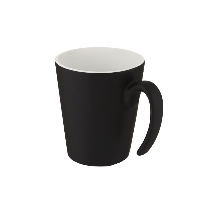 Taza de cerámica de 360 ml con asa 