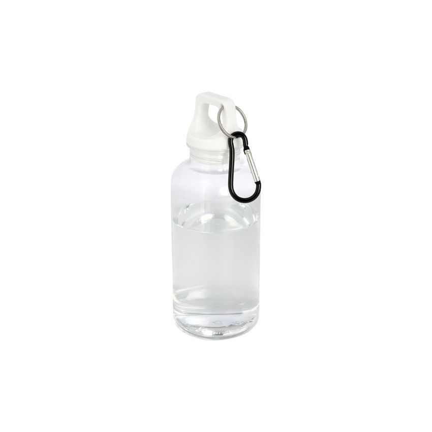Botella de agua con mosquetón de aluminio reciclado con certificación RCS de 400 ml 