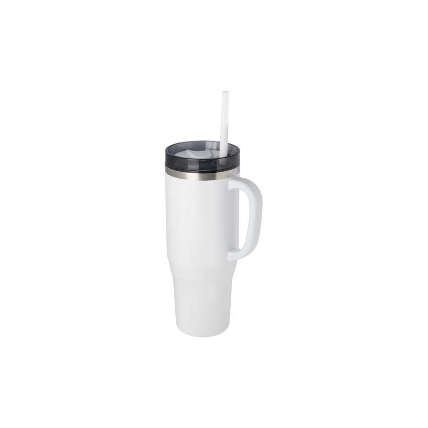 Taza con pajita con aislamiento térmico certificación RCS de 1200 ml 