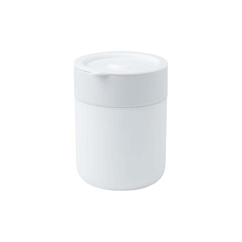 Vaso térmico de cerámica de 330 ml con funda de silicona y tapa de plástico 