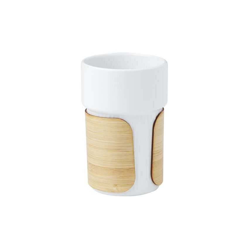Vaso térmico con funda de bambú de 340 ml 
