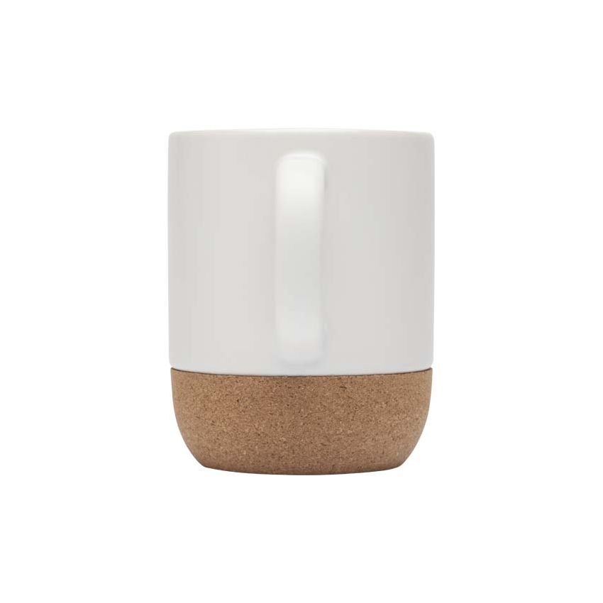 Caneca de cerámica de sublimación de 300 ml con detalles en corcho 
