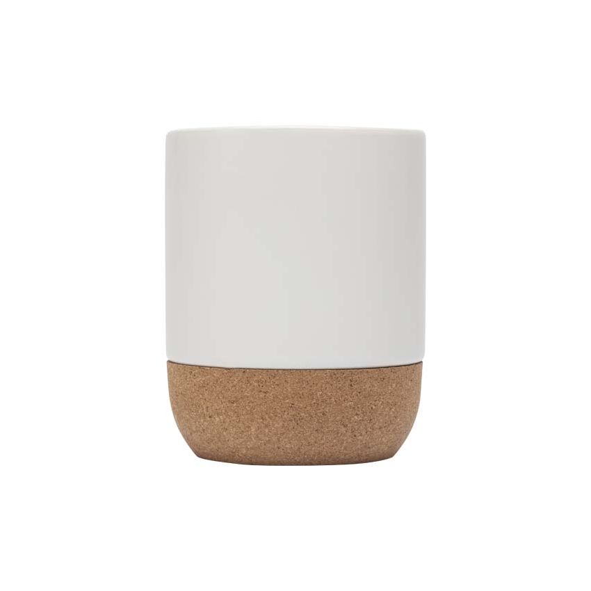 Caneca de cerámica de sublimación de 300 ml con detalles en corcho 