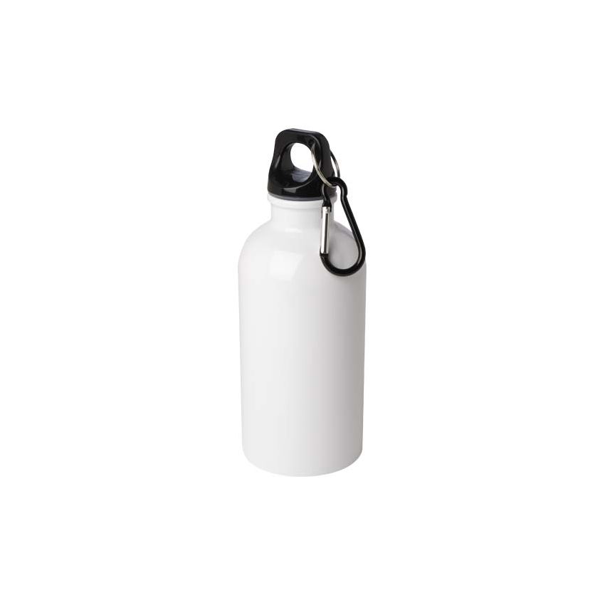 Garrafa de agua con mosquetón de pared simple de acero inoxidable con certificación RCS de 400 ml