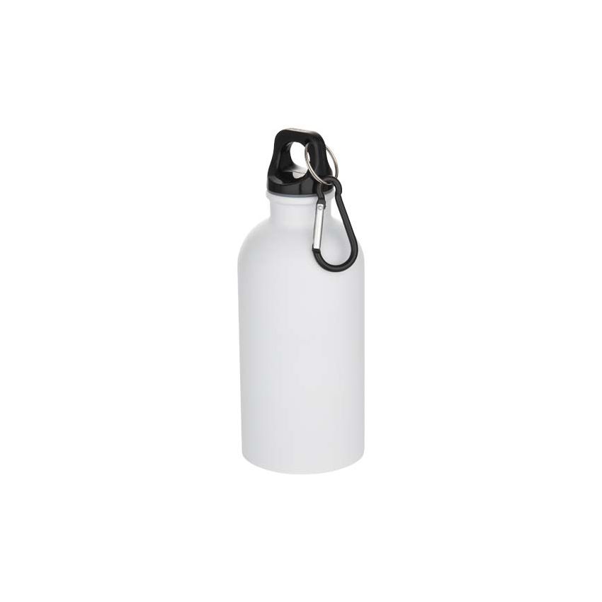 Garrafa de agua de acero inoxidable con certificación RCS y pared simple de 400 ml con mosquetón 