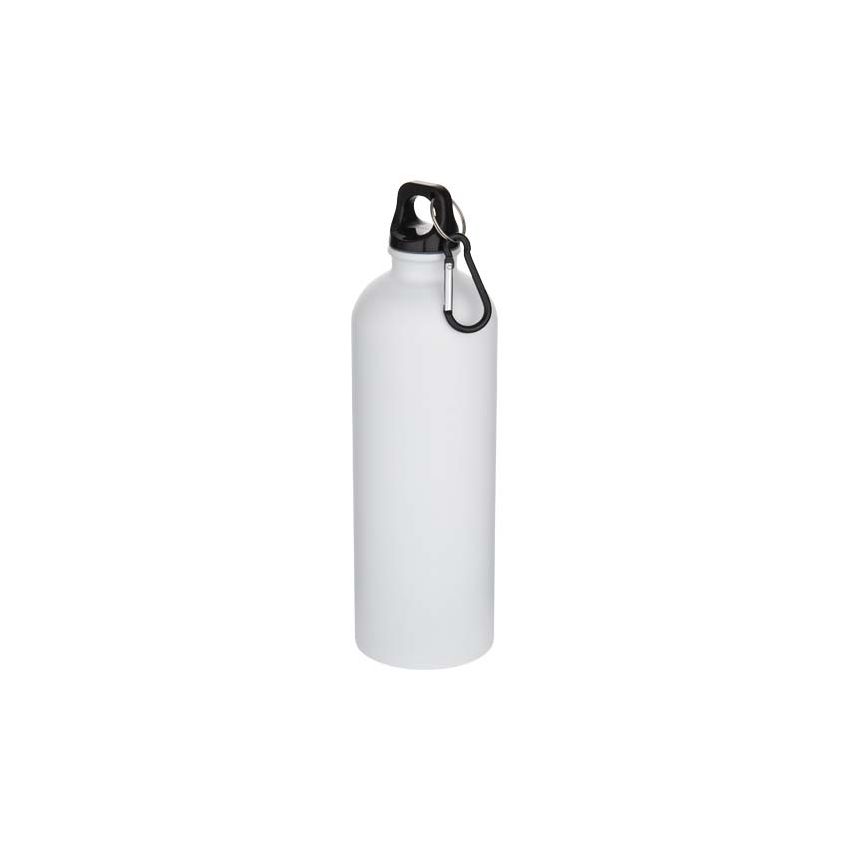 Botella de agua de acero inoxidable de una sola pared con acabado mate y certificación RCS de 750 ml con mosquetón 