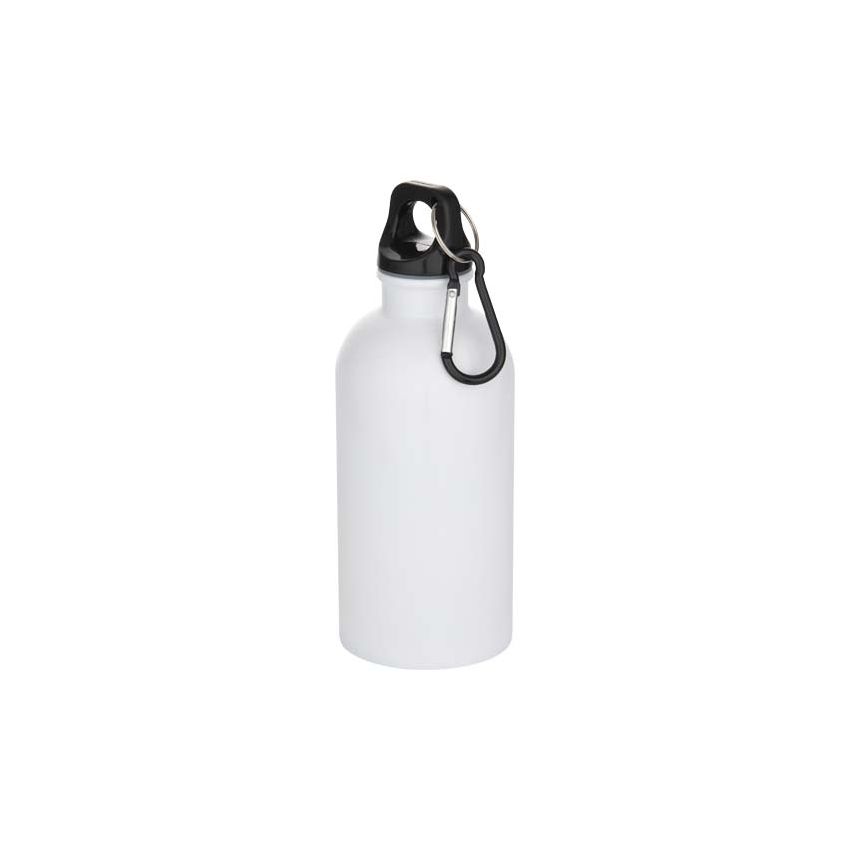 Botella de agua de acero inoxidable con certificación RCS y pared simple de 400 ml para sublimación con mosquetón 