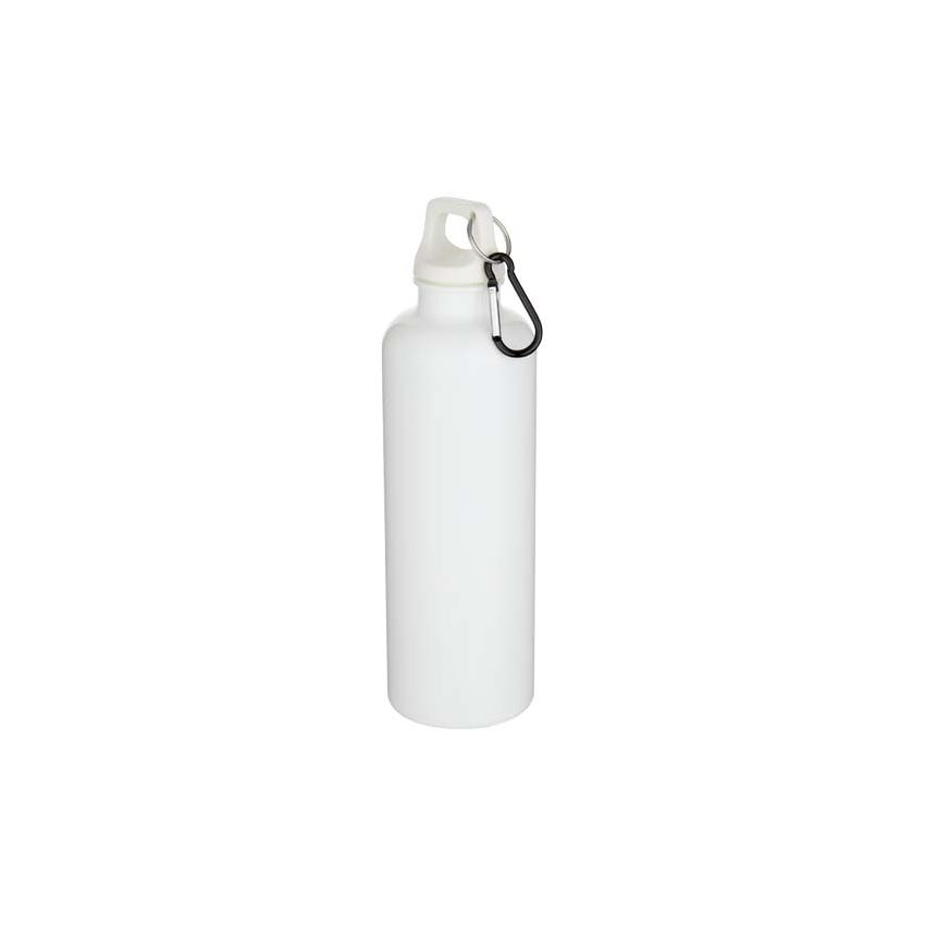 Botella de agua de plástico reciclado RCS Oregon 750 ml, color sólido, con mosquetón