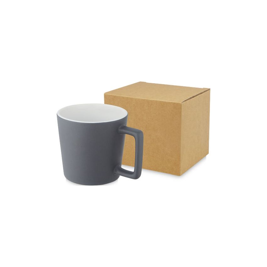 Caneca de cerámica de 370 ml con acabado mate 