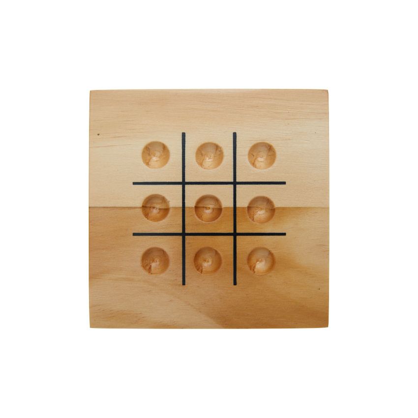 Juego del tres en raya de madera 
