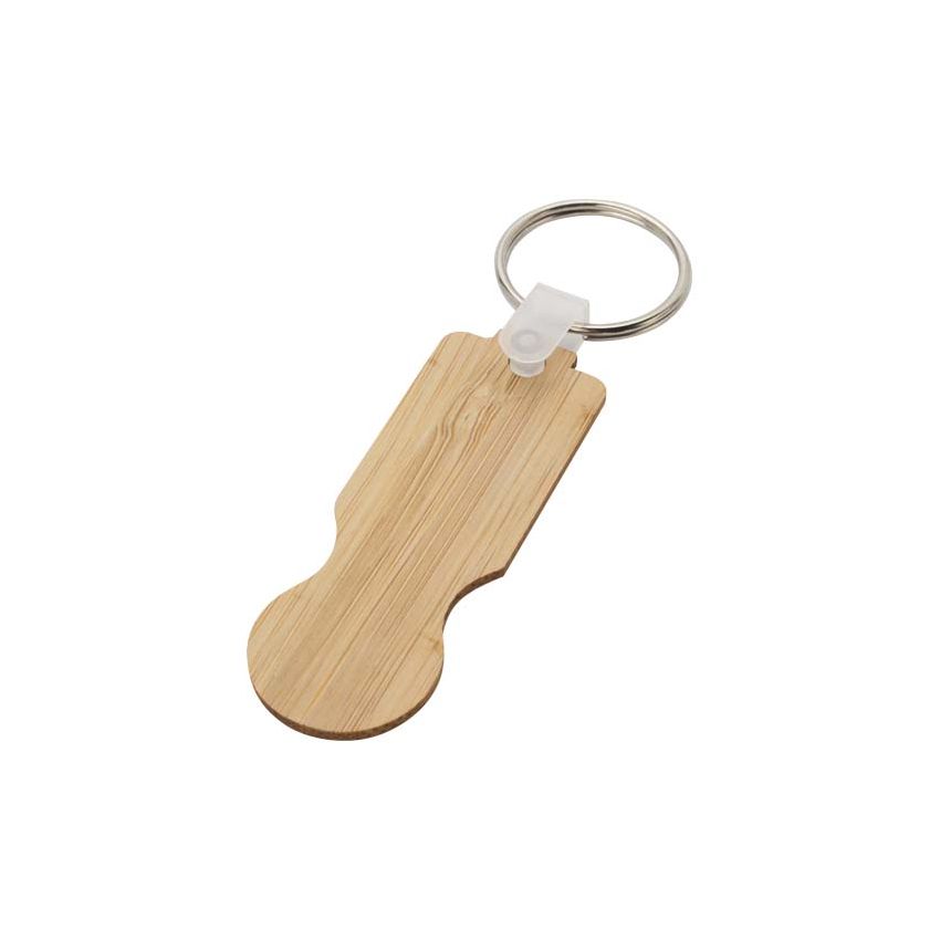 Llavero de carrito de bambú 