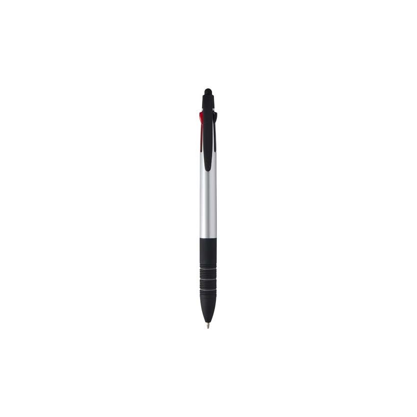 Bolígrafo reciclado RCS de 3 tintas con stylus 