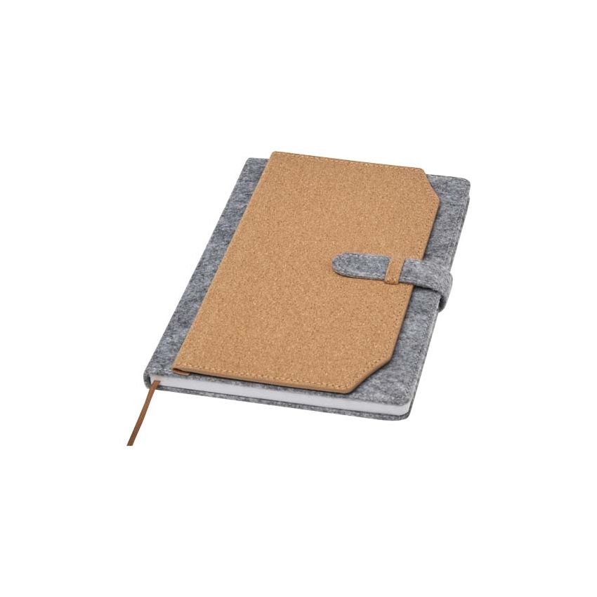 Cuaderno A5 de fieltro y corcho reciclados 