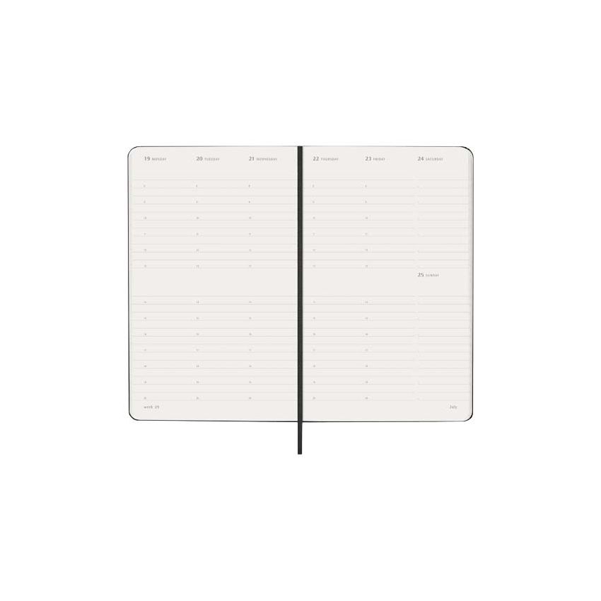Moleskine Agenda vertical de tapa dura L para 12 meses