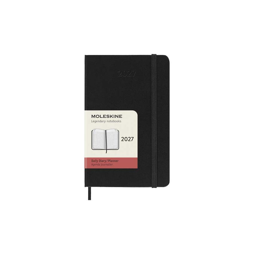 Agenda diaria de bolsillo de tapa dura de 12 meses Moleskine
