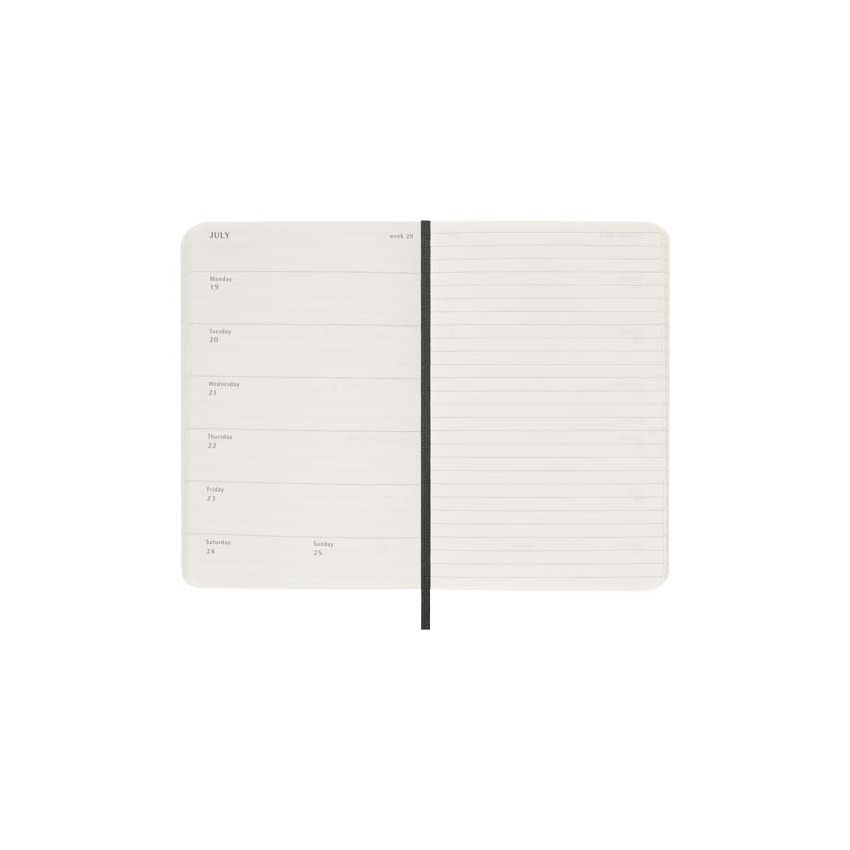 Agenda semanal de bolsillo de tapa blanda para 12 meses Moleskine